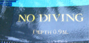 Pool side after using chlorine dioxide.
