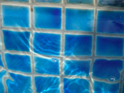 Pool floor after using chlorine dioxide.